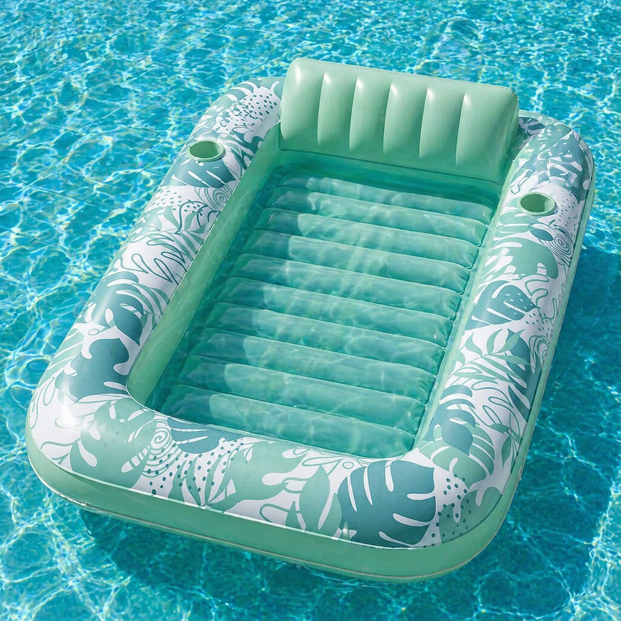 The SunSoak Inflatable Tanning Pool Lounger